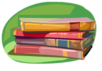 a nicely drawn pile of booooks