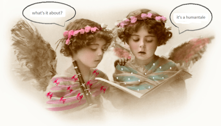 Fairies reading a humantale